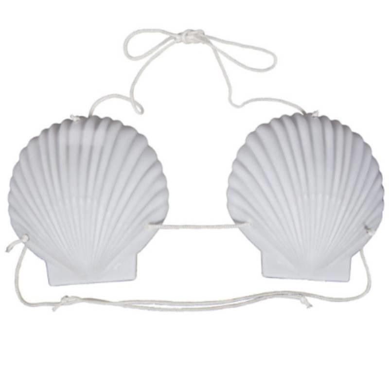 Hawaiian White Sea Shell Bra by Wicked HAW9427 available here at Karnival Costumes online party shop