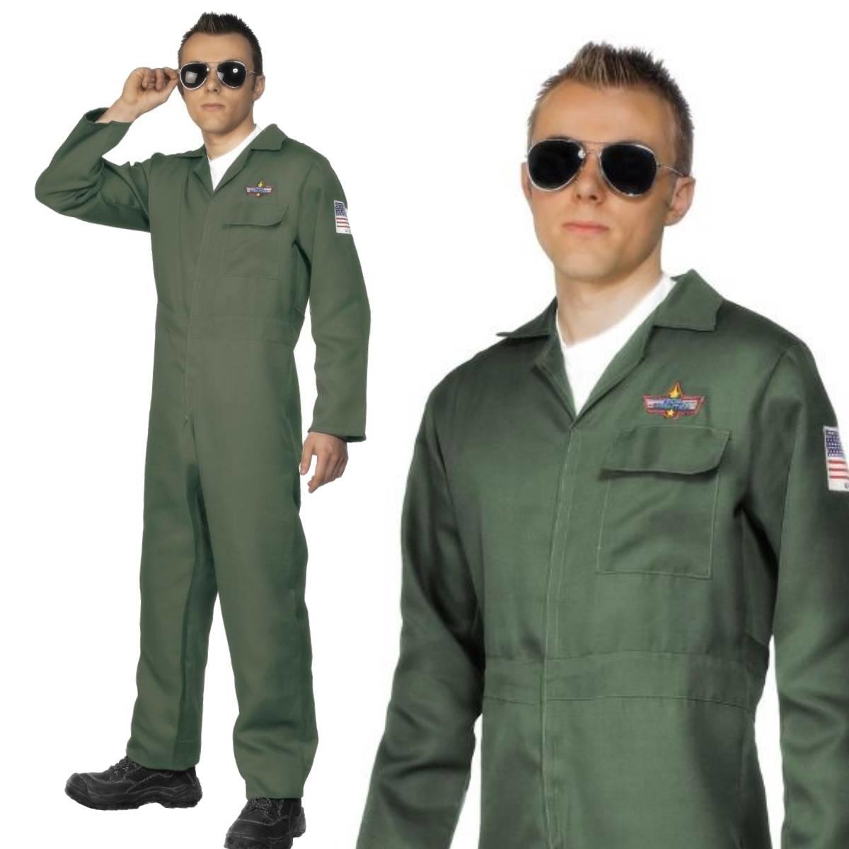 Top Gun US Aviator Costume in sizes med-xl by Smiffy 28623 available at Karnival Costumes online party shop