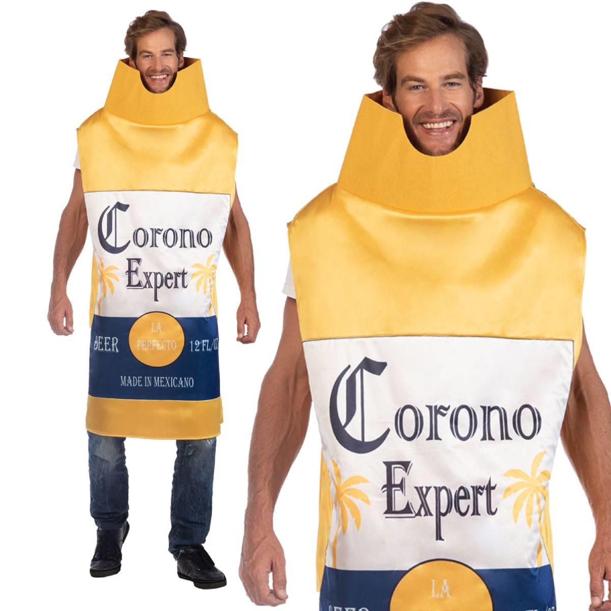 Corono Expert Yellow Beer Bottle Costume by Amscan 9908754 available here at Karnival Costumes online party shop