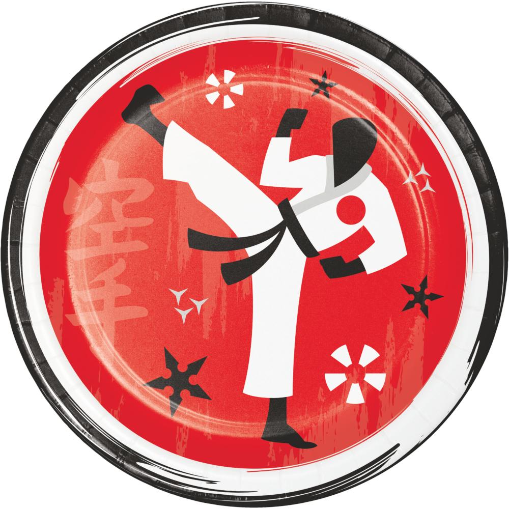 Karate Themed Dessert Party Paper Plates by Creative Converting 346242 available here at Karnival Costumes online party shop