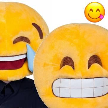 Emoticon padded face masks and mascot heads available here at Karnival Costumes online party shop