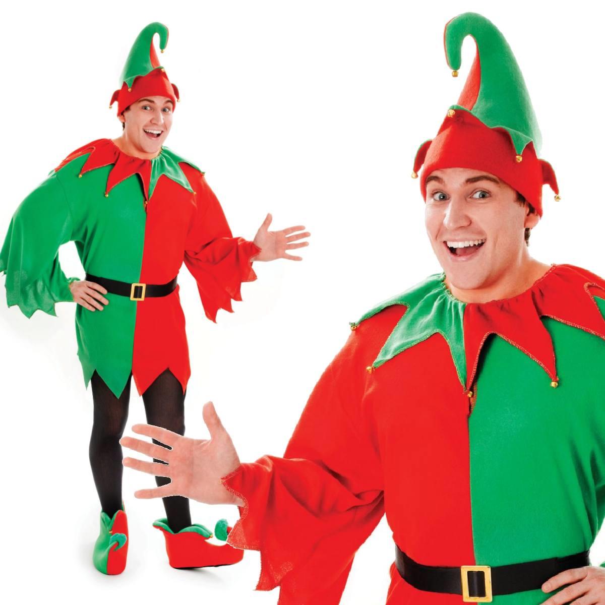 Adult Unisex Santa's Helper/Elf Mascot Fancy Dress Costume main image 1