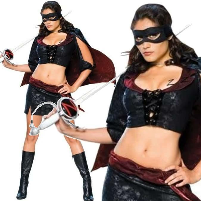 thumbnail image 2 of Rubie's Lady Zorro Mask Movie Costume – Spanish Hero – Adult Women's Full Outfit 2 of 5