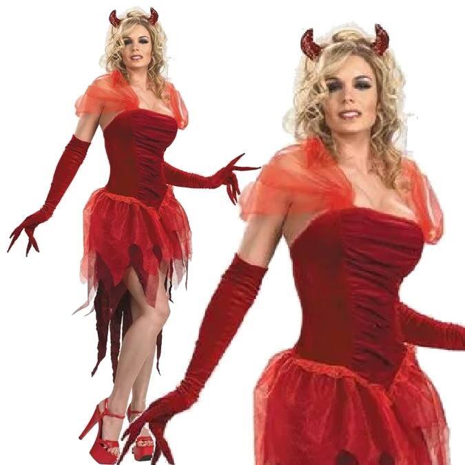 Demonia Women's Costume for Halloween by Cesar 0853 available here at Karnival Costumes online Halloween party shop