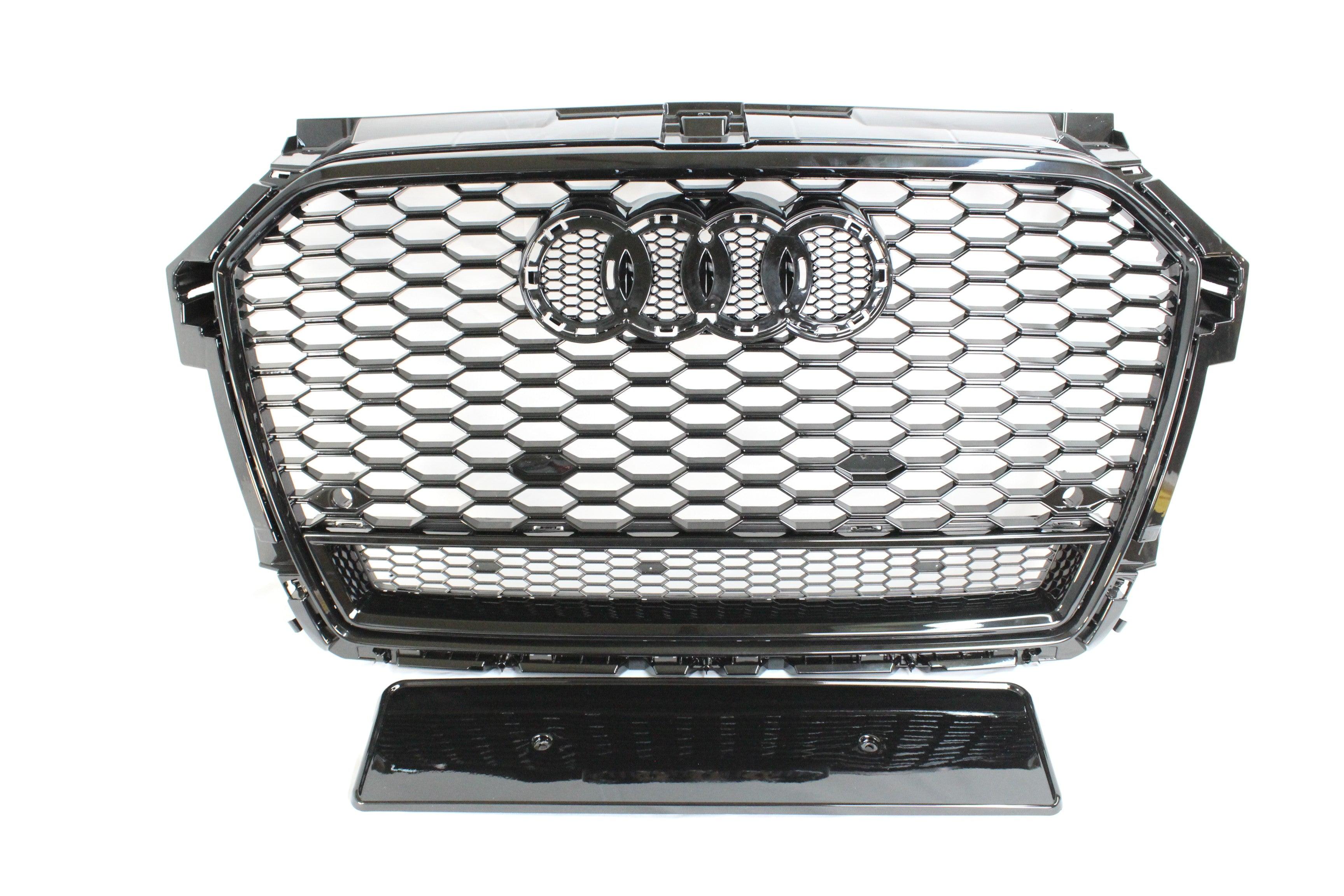 AUDI A1 S1 2015-2018 FACELIFT ALL BLACK HONEYCOMB GRILL  - BLAK BY CT CARBON - CT Carbon