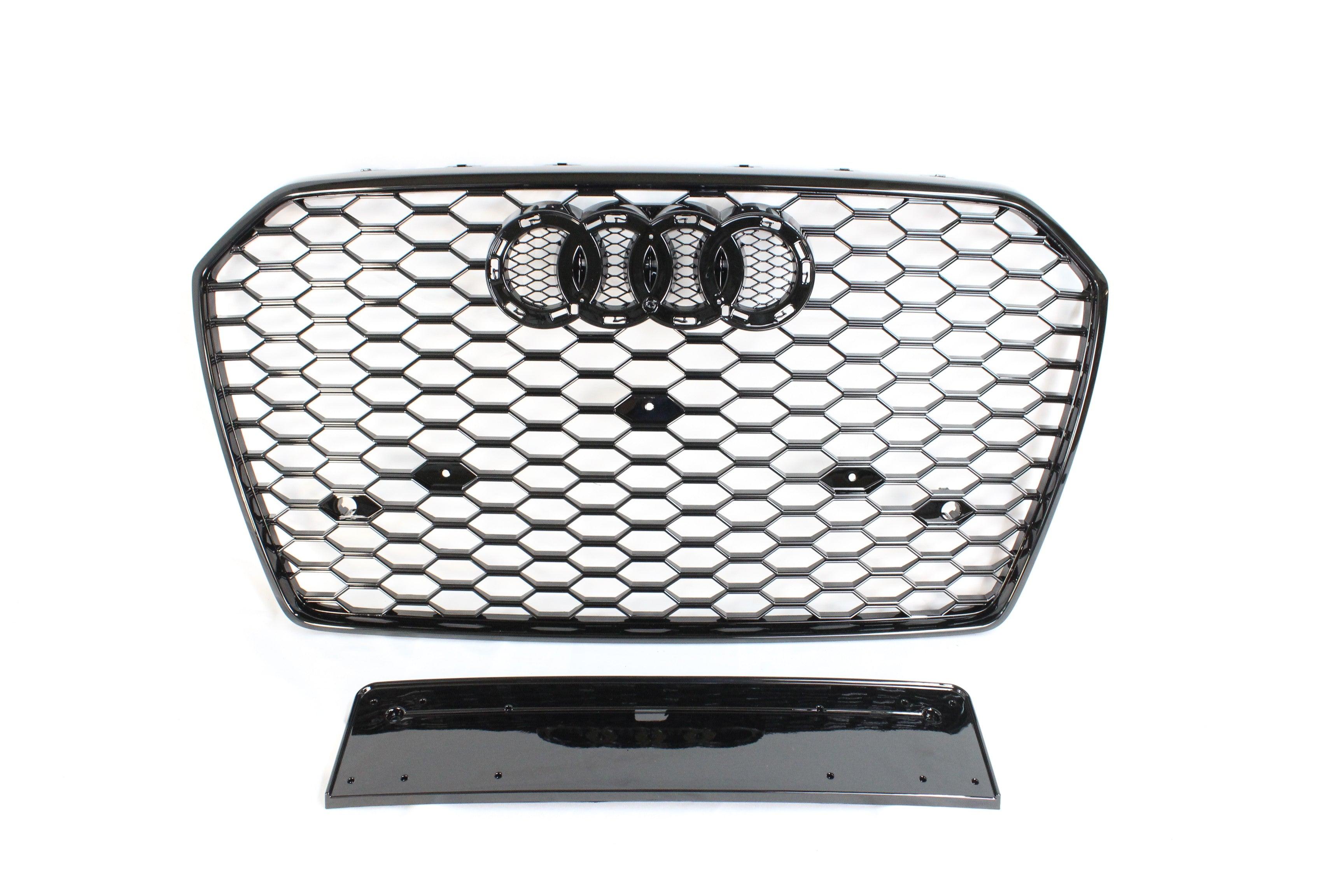 AUDI A6 S6 2015-2018 C7 ALL BLACK HONEYCOMB GRILL - BLAK BY CT CARBON - CT Carbon