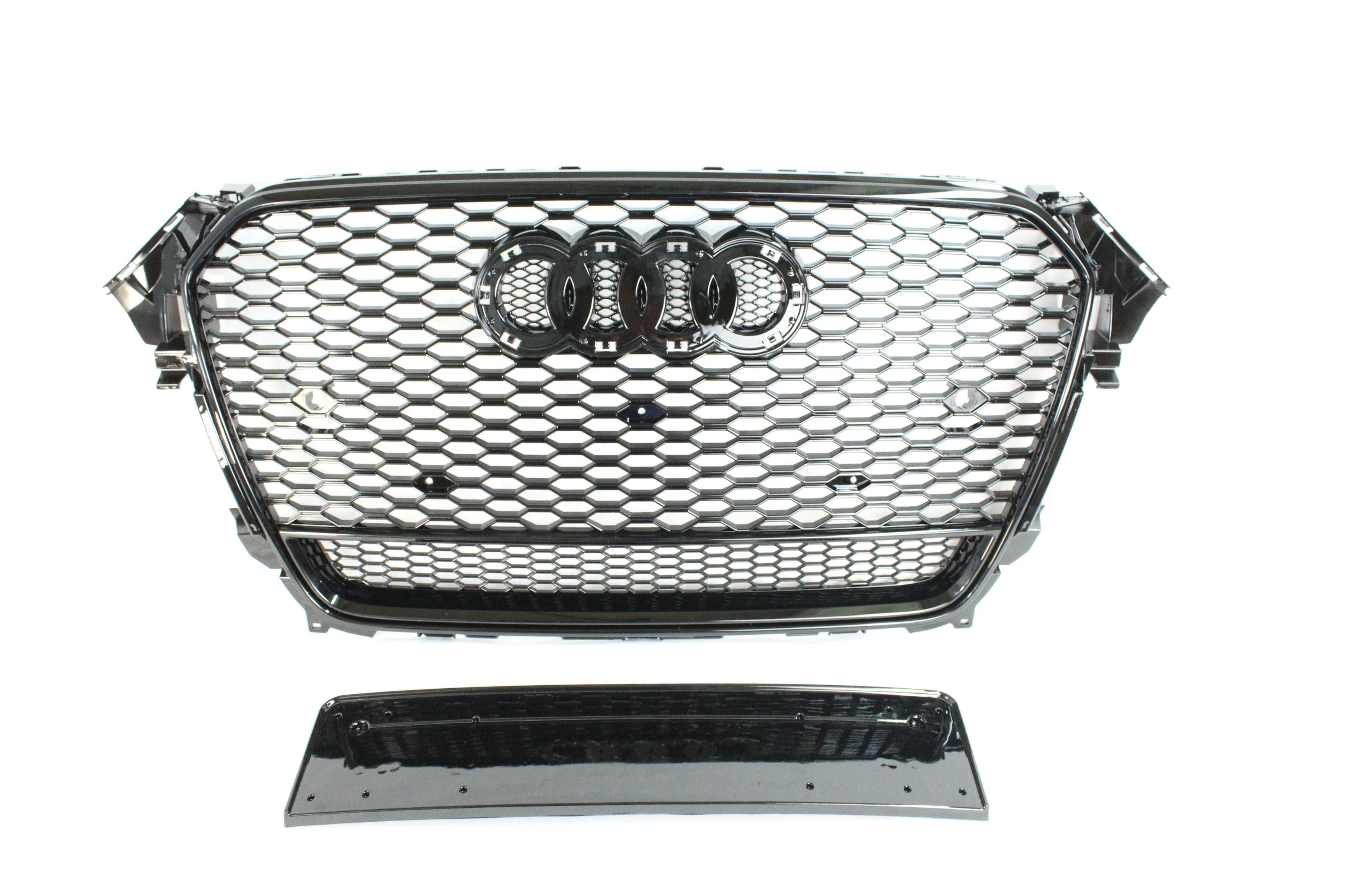 AUDI A4 S4 RS4 B8.5 2012-2016 ALL BLACK HONEYCOMB GRILL - BLAK BY CT CARBON - CT Carbon