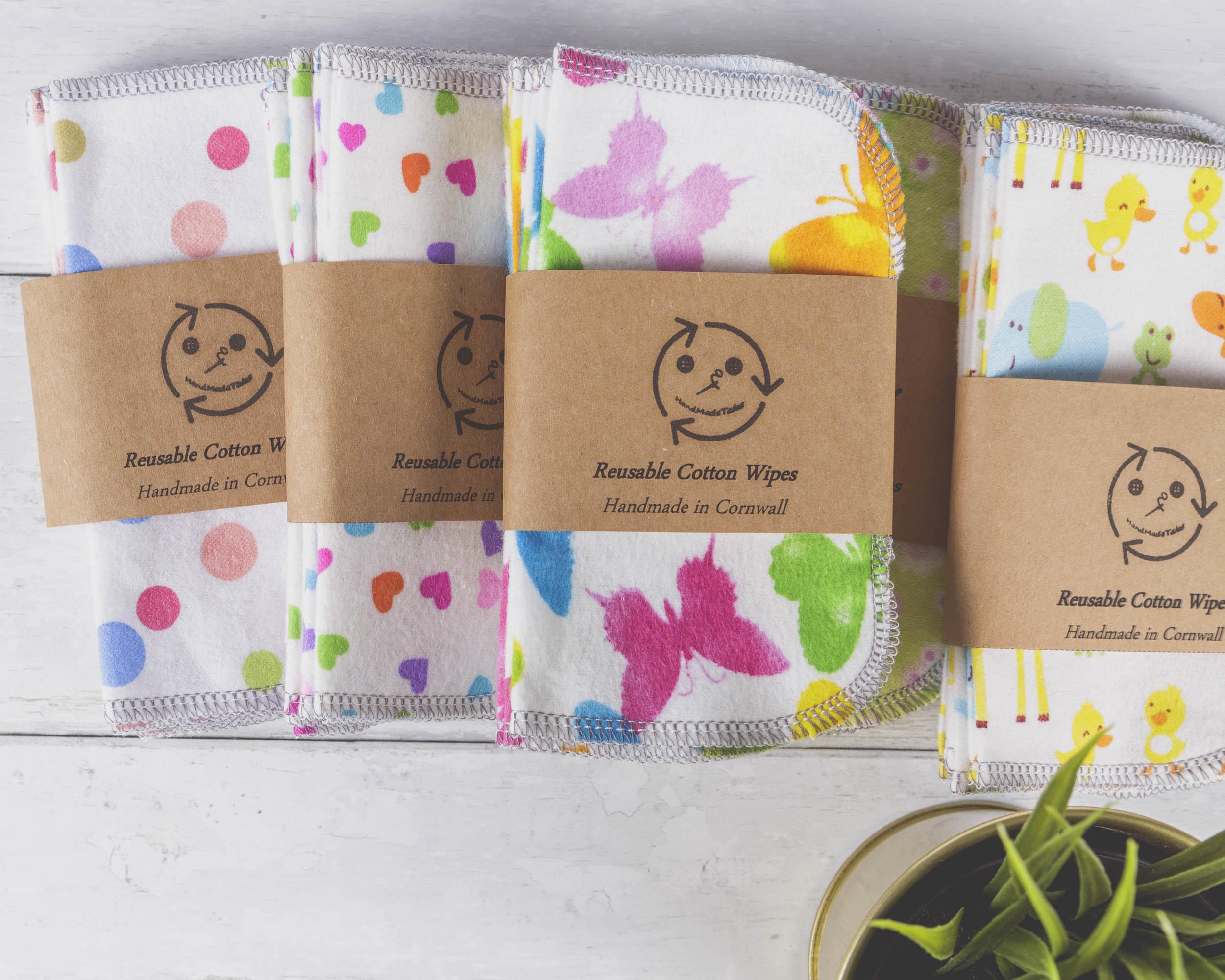 various packs of brushed cotton baby wipes