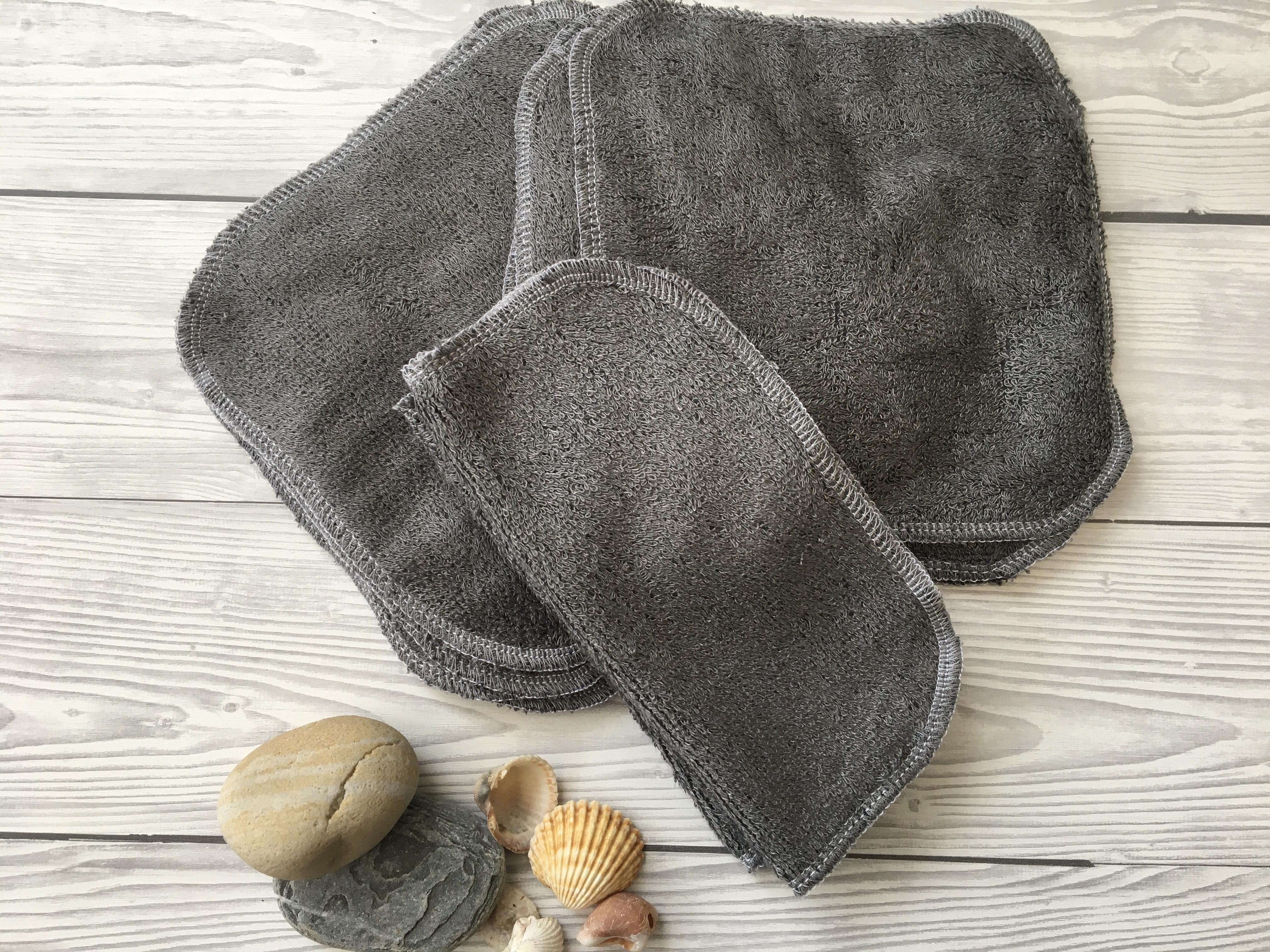 Reusable Bamboo Wipes Grey, New Mum Gift, Baby Wipes, Face Wipes, Face Cloth, Make Up Remover Wipes, Wash Cloth, Flannel