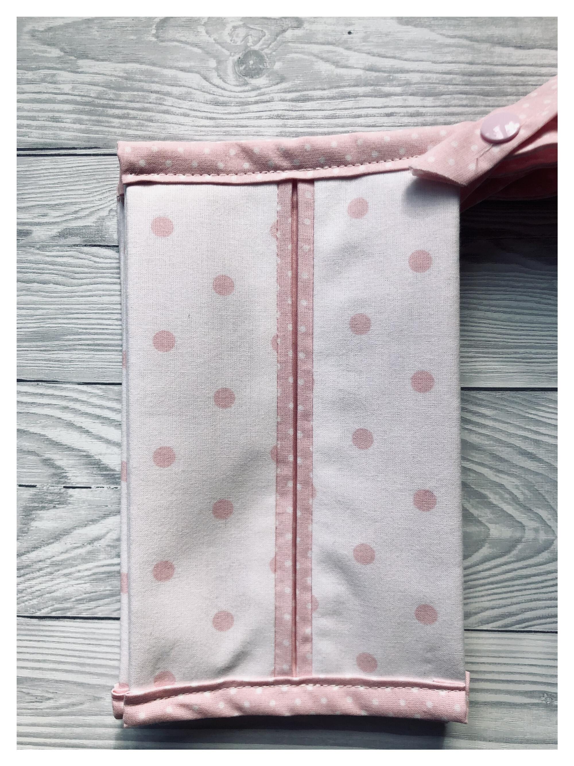 HandMade Tales White and Pink Polka Dots Wipes Holder