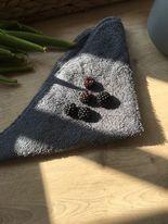 grey bamboo unpaper towels with blackberries