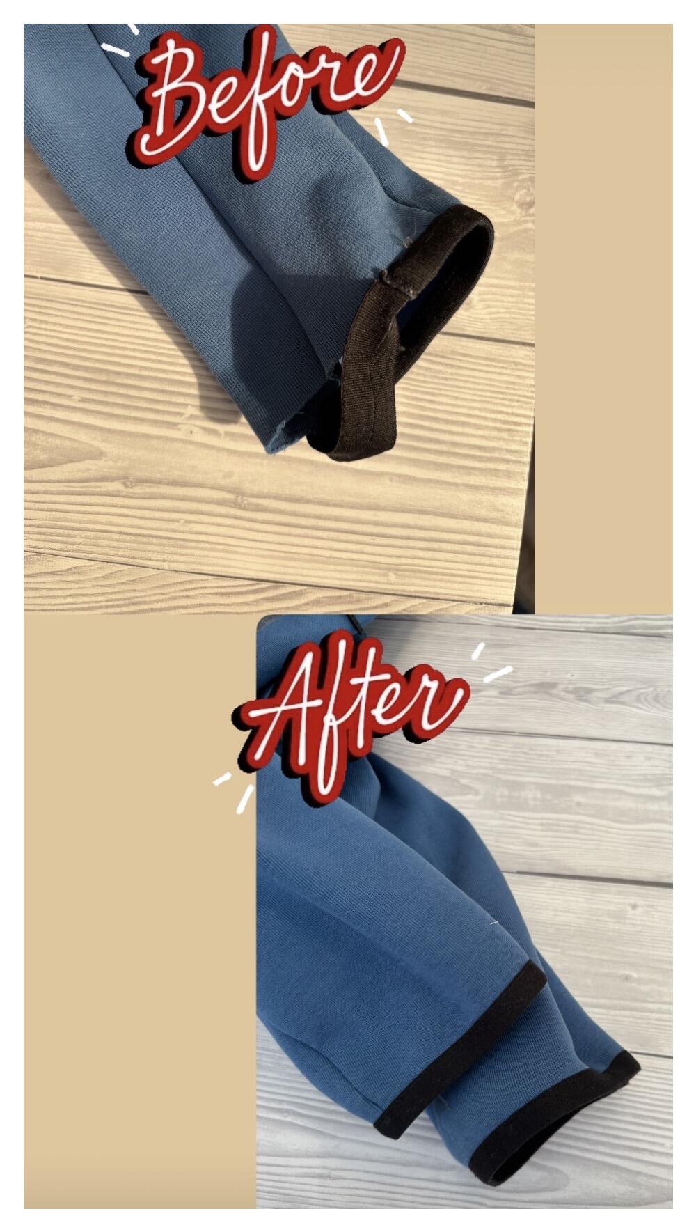 1 elastic cuff restitched