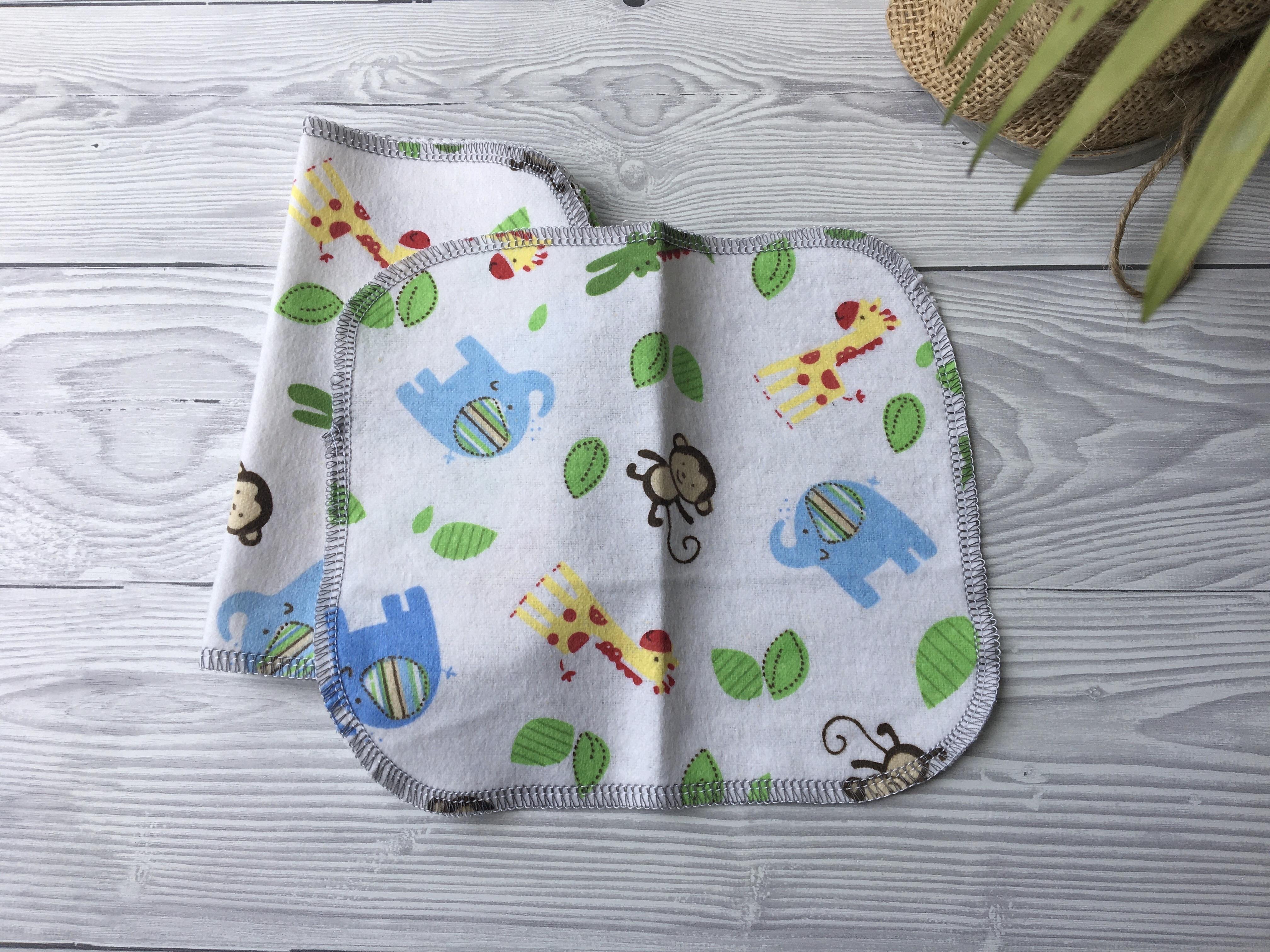 printed brushed cotton wipes
