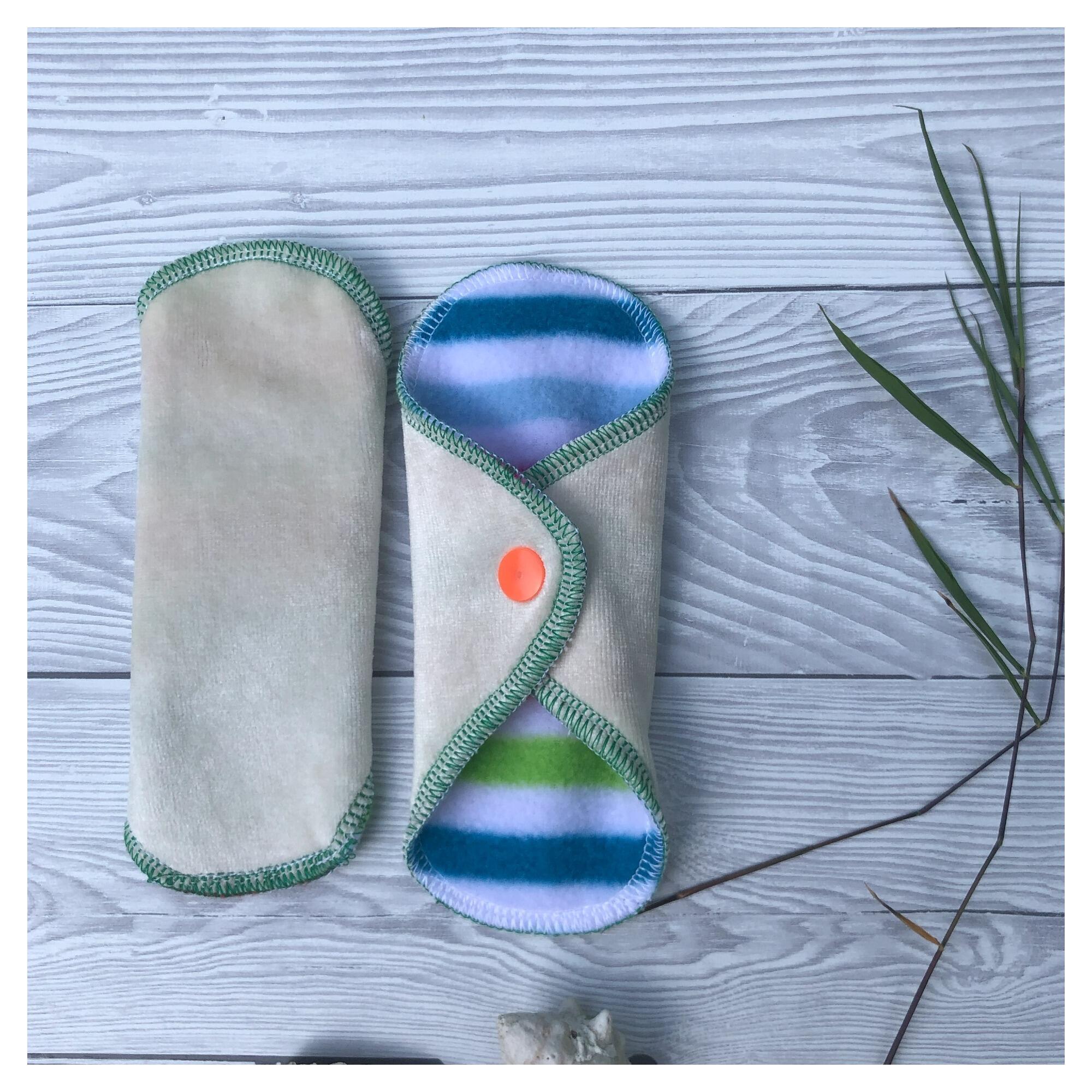 light absorbency green stitches teenager sanitary pad