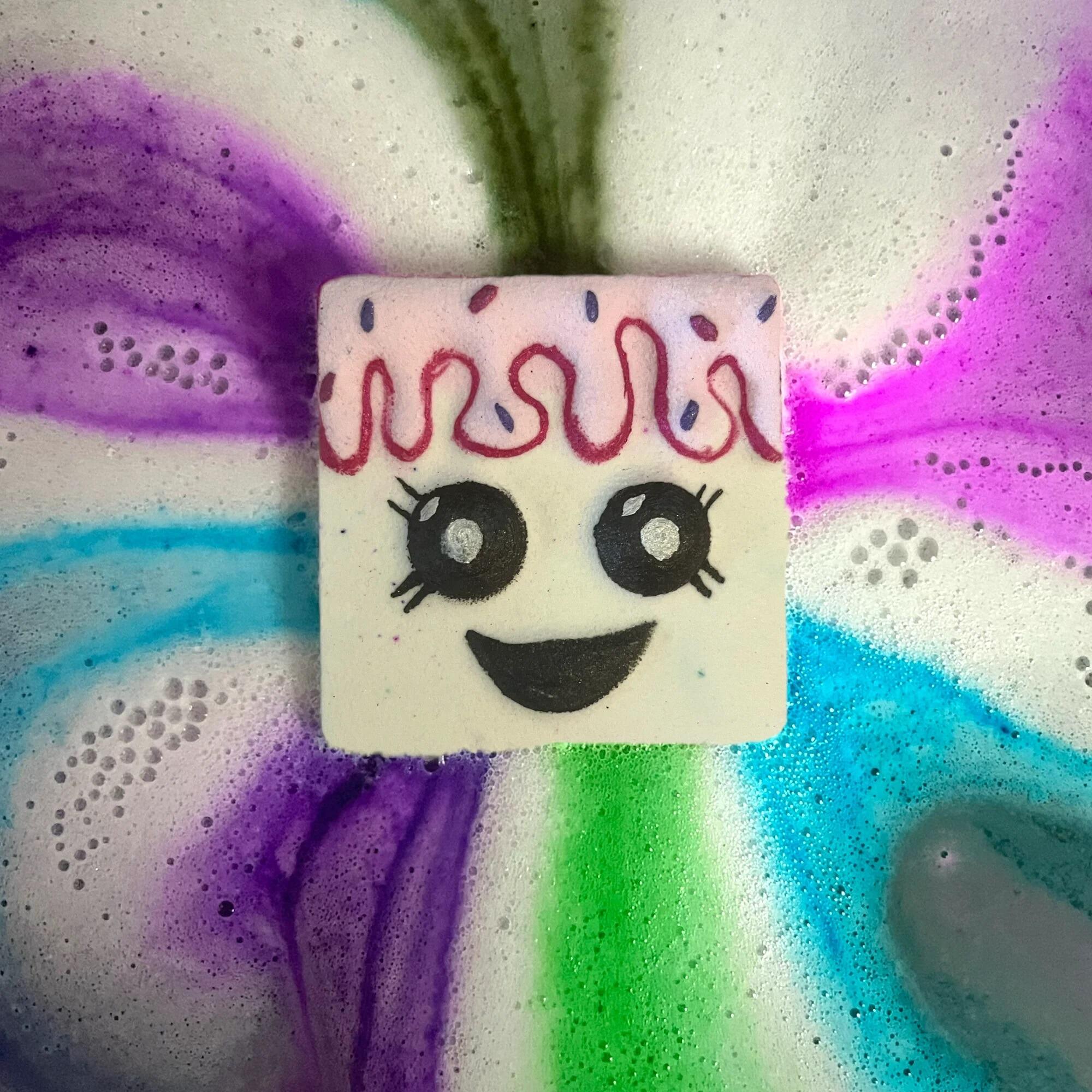 Handmade Bath Bomb In Water