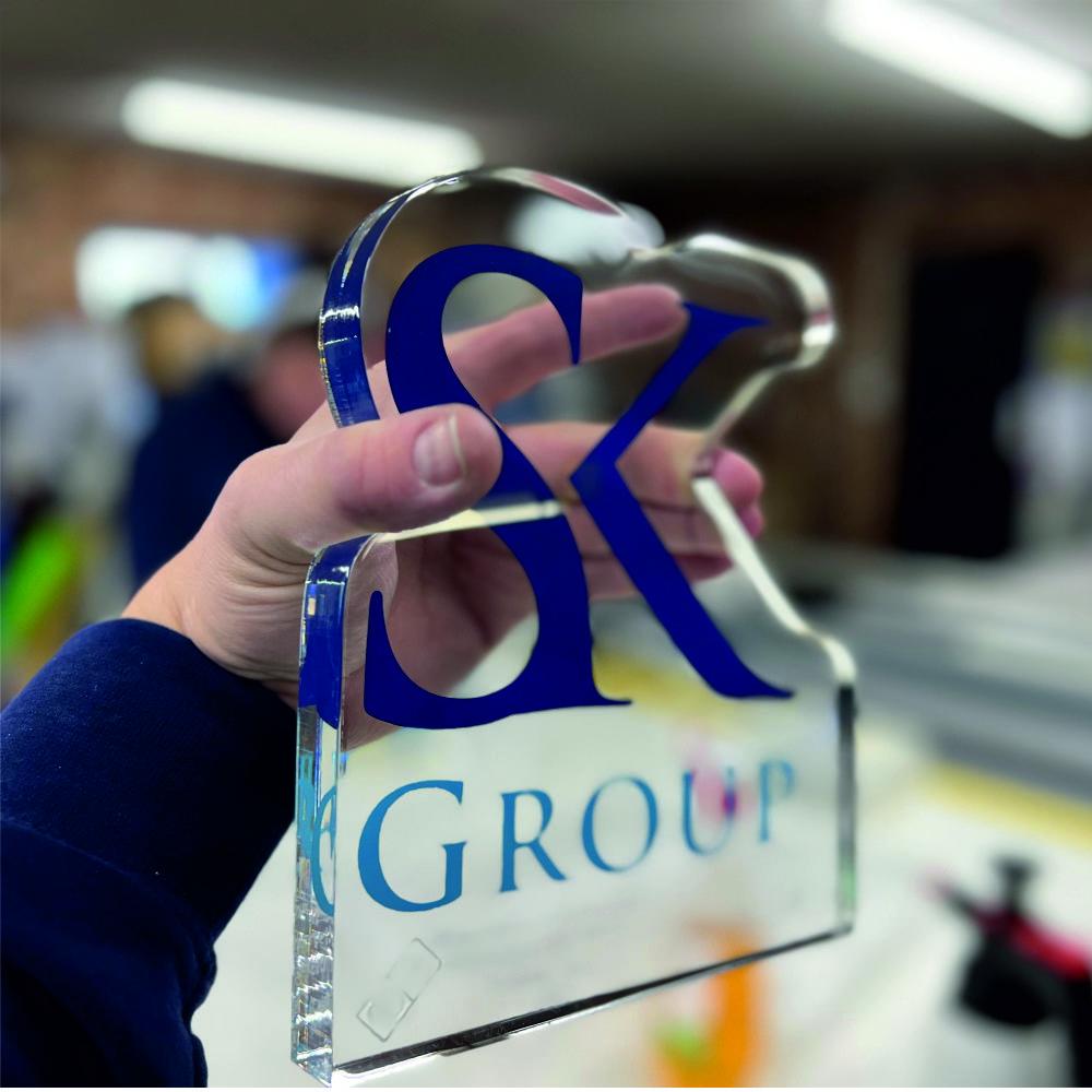 Bespoke acrylic awards - Plasticut