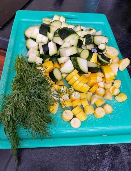 Chopped vegetables