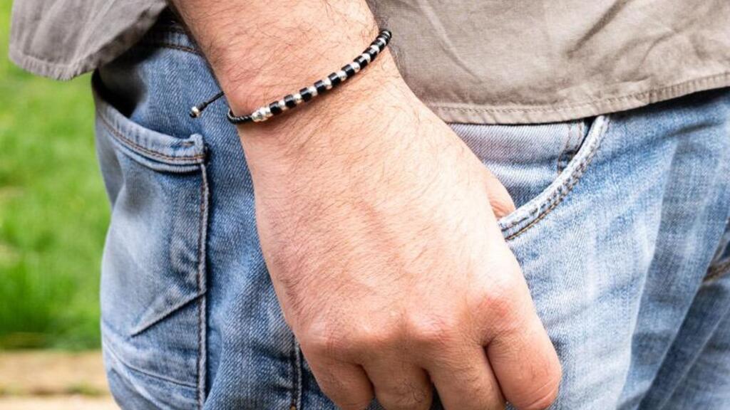 Elevate Your Style with the "Onyx Gaia" Black Stone Bracelet for Men