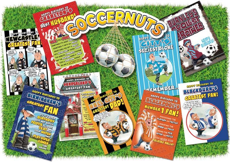 The perfect Birthday cards for football fans, whether it's a friend or relative we have a funny Soccernut card.