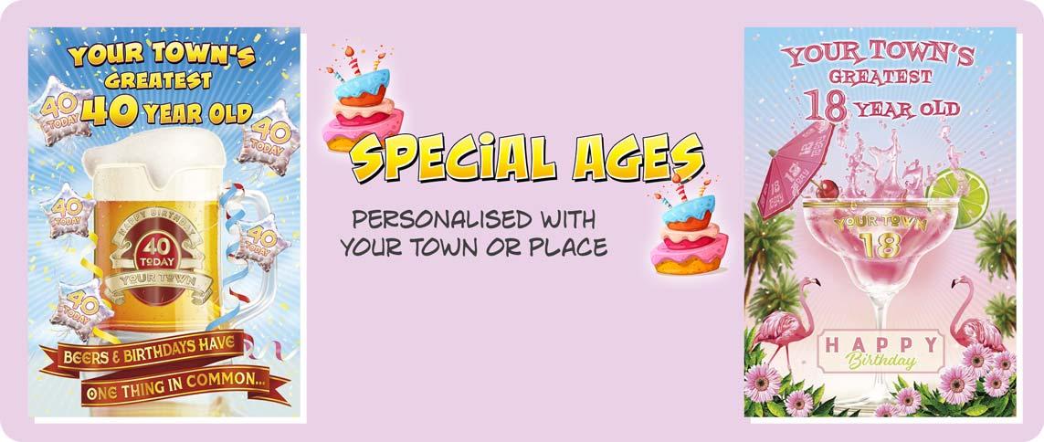 Special Ages Personalised With A Location