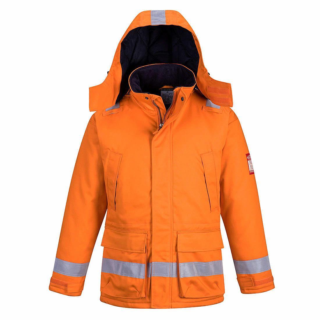 Portwest FR Anti-Static Winter Jacket in Orange (Product Code: FR59)