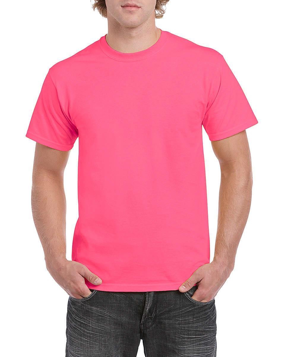 Gildan Heavy Cotton T-Shirt in Safety Pink (Product Code: 5000)