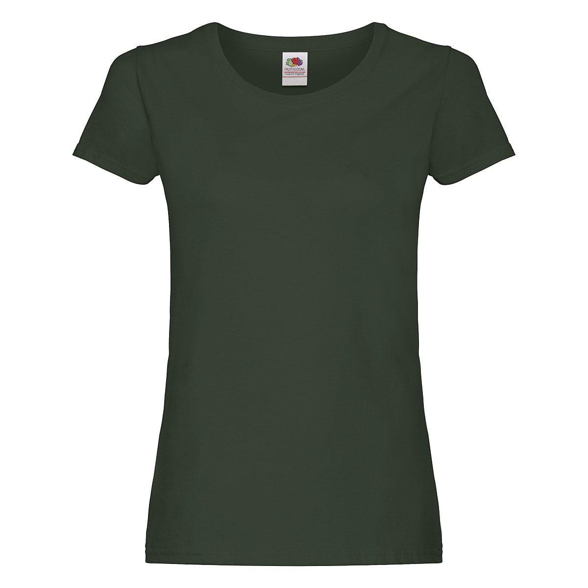 Fruit Of The Loom Lady Fit Original T-Shirt in Bottle Green (Product Code: 61420)
