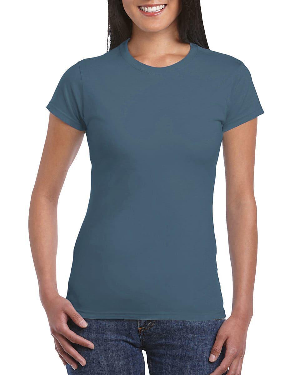 Gildan Womens Softstyle T-Shirt in Indigo Blue (Product Code: 64000L)