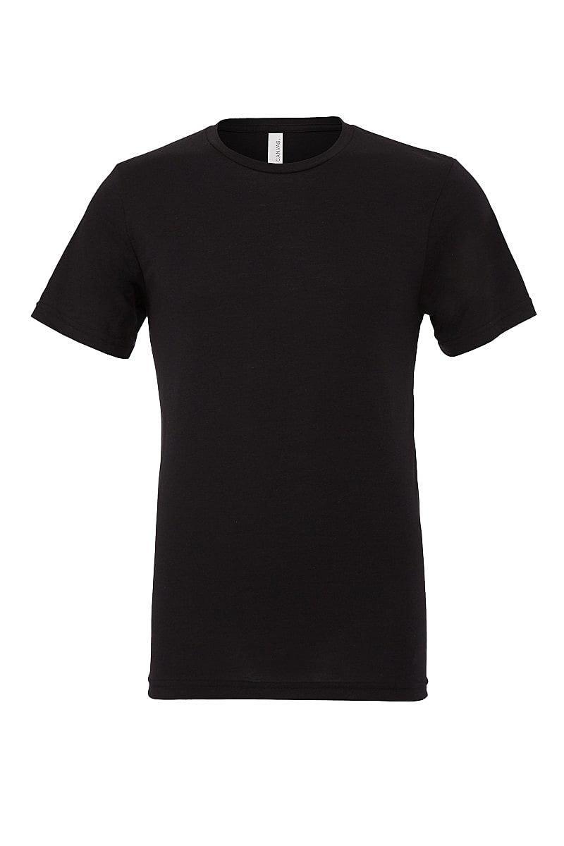 Bella Canvas Mens Tri-blend Short-Sleeve T-Shirt in Solid Black Triblend (Product Code: CA3413)