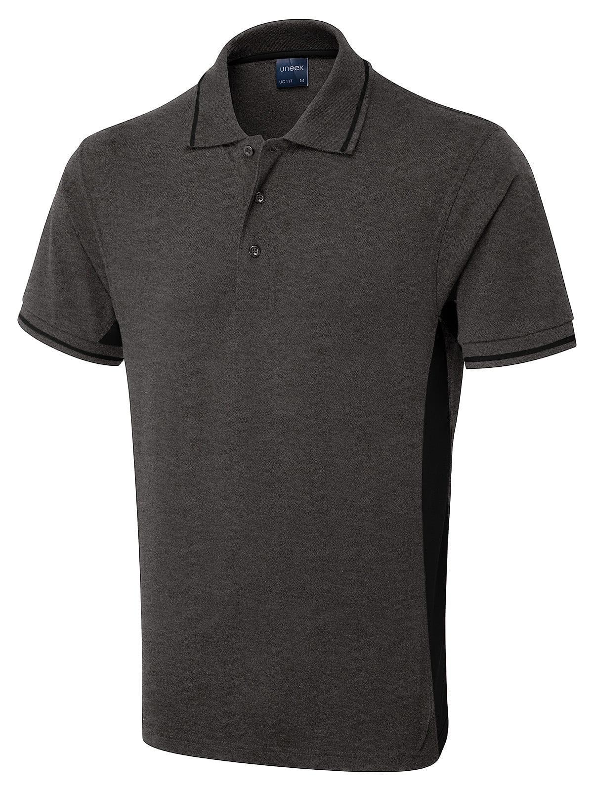 Uneek Men's Premium T-Shirt - 200 GSM Heavy Cotton Basic Tee In Black, Size 2XL