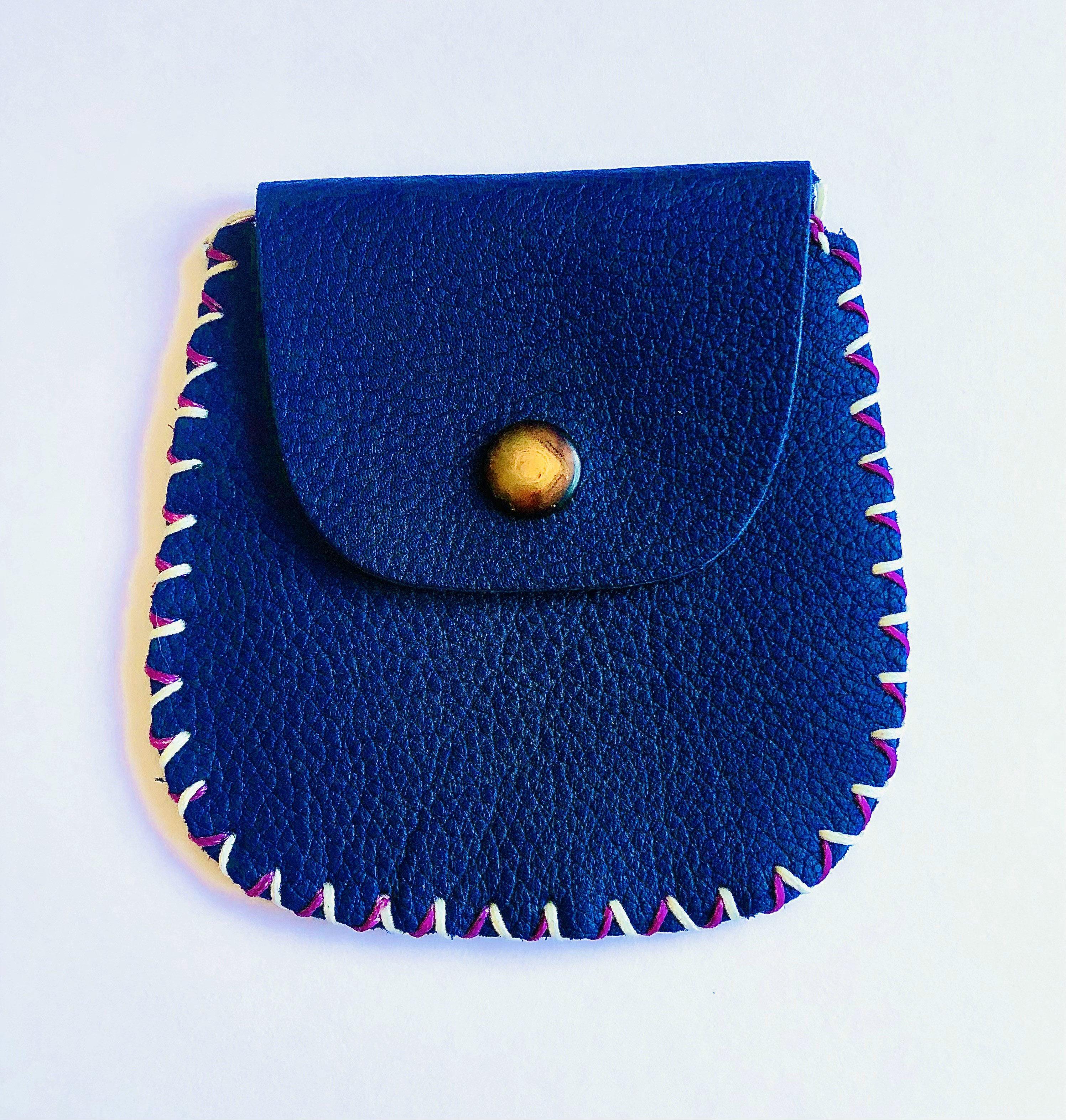 Leather RFID Coin Purse With Flap - Taupe | Coopers Of Stortford
