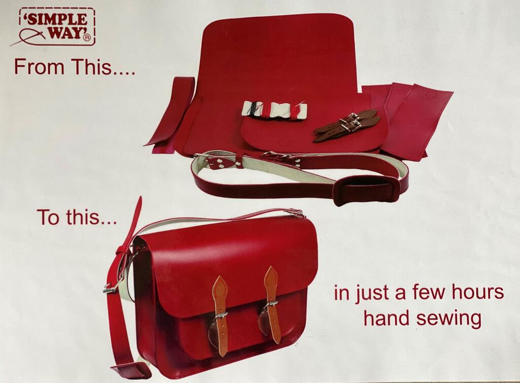 Make your own satchel from our quality leather DIY kit.