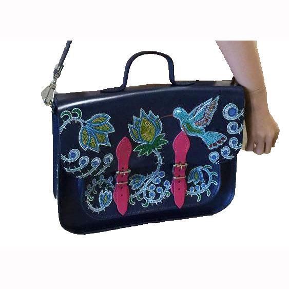 Look at this amazing work done by Leah on the front of our Briefcase Satchel Kit; vivid colours and so much detail: outstanding. The satchel will look so unique.