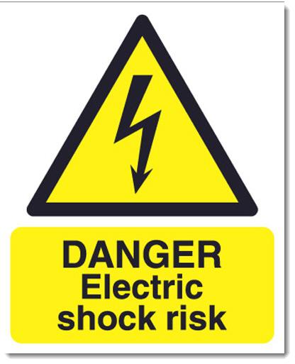 DANGER - ELECTRIC SHOCK RISK