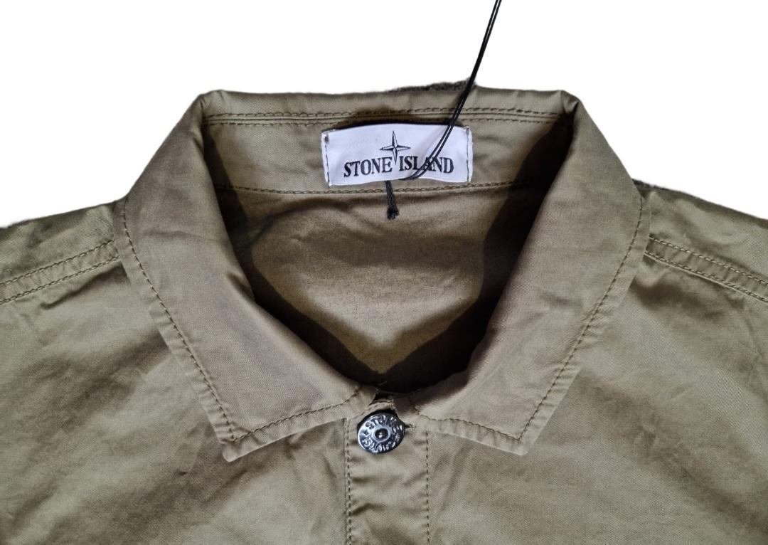 Stone island overshirt hot sale olive green