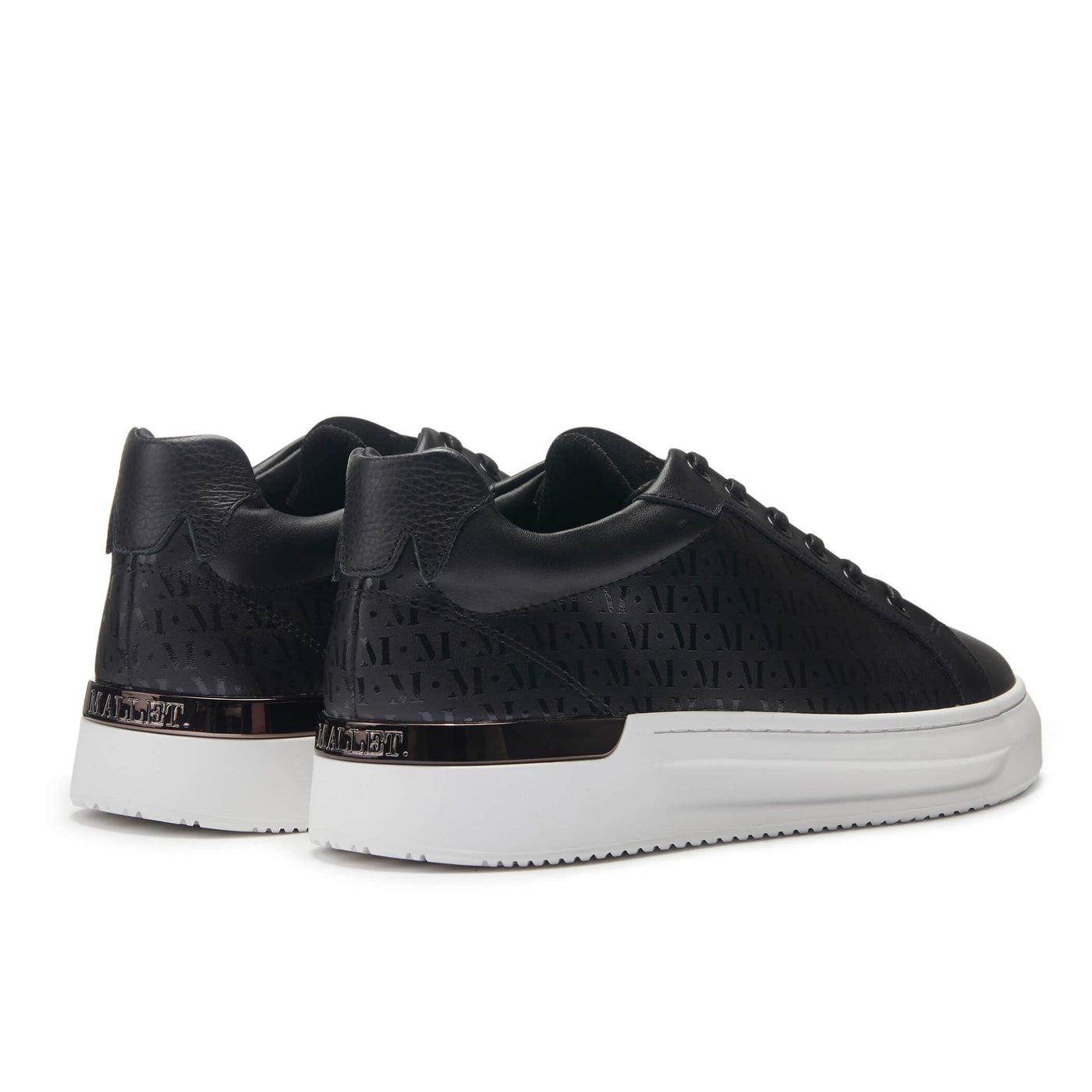 Mallet GRFTR Mono Black Leather Trainers