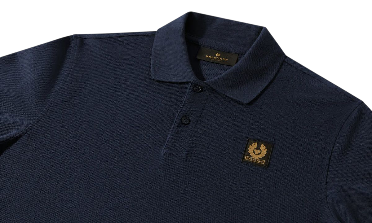 *Belstaff Patch Short Sleeve Polo Dark Ink