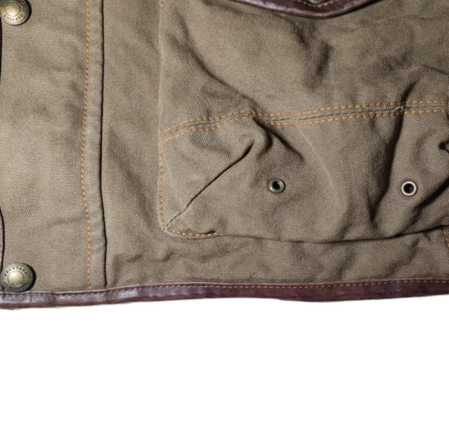 Belstaff Journey Mountain Field Canvas and Leather Jacket