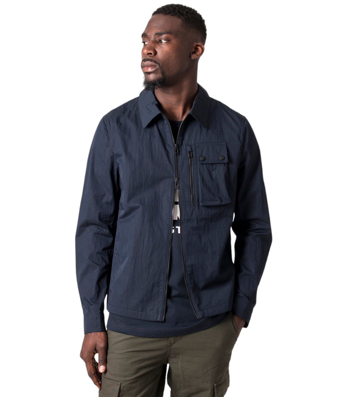 Belstaff Dark Ink Rail Overshirt Shackett