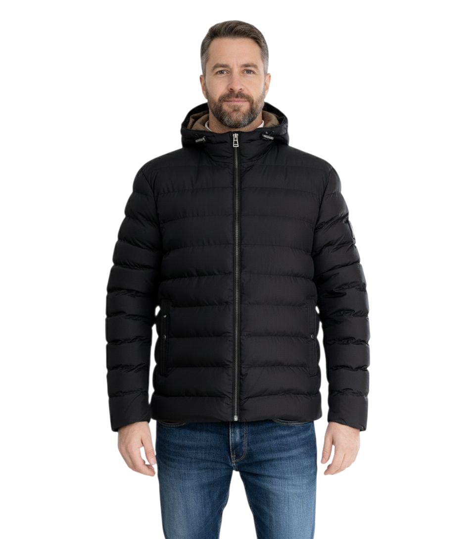 Belstaff Roller Puffer Hooded Jacket Black