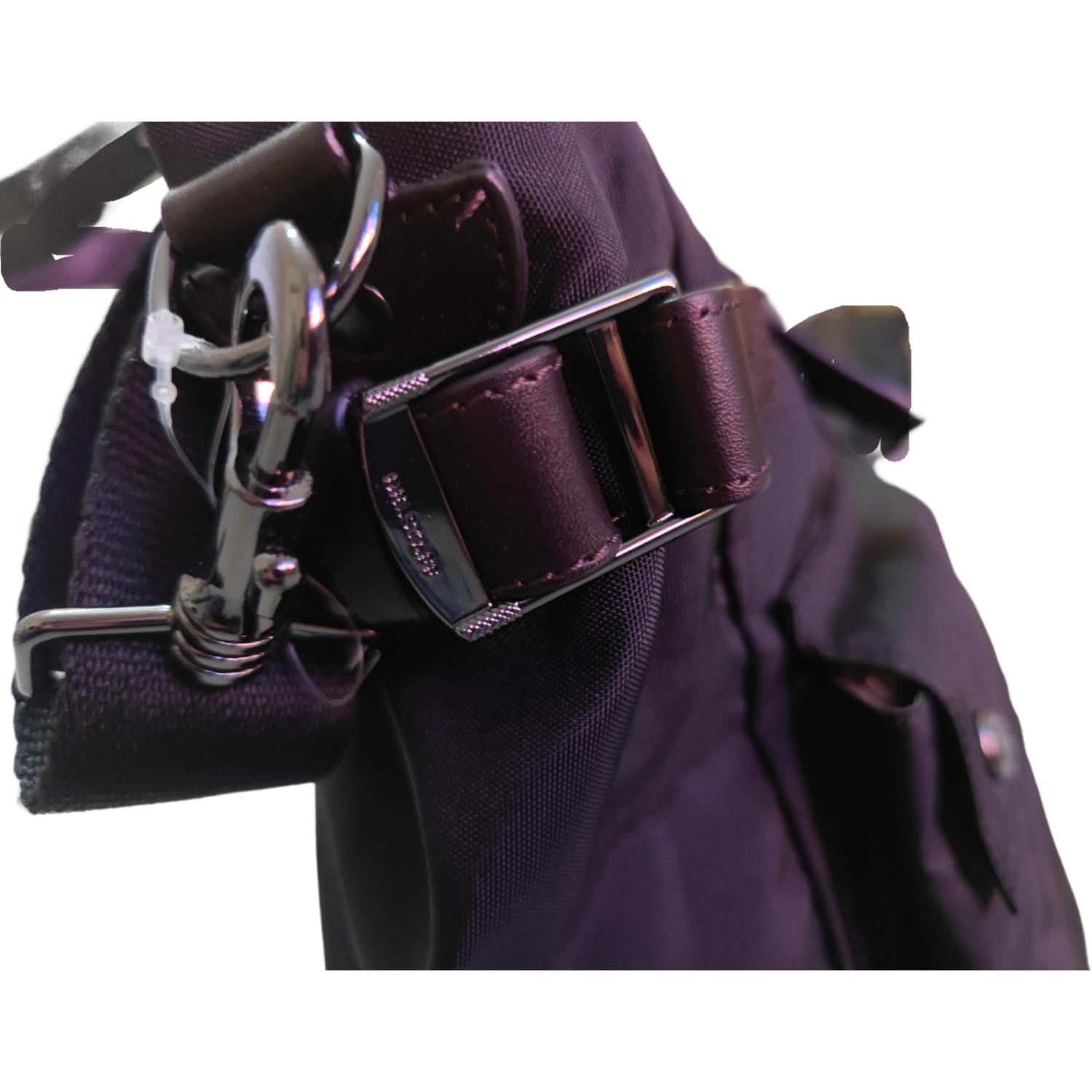 Belstaff Leather Trimmed Nylon Canvas Tote Bag Black