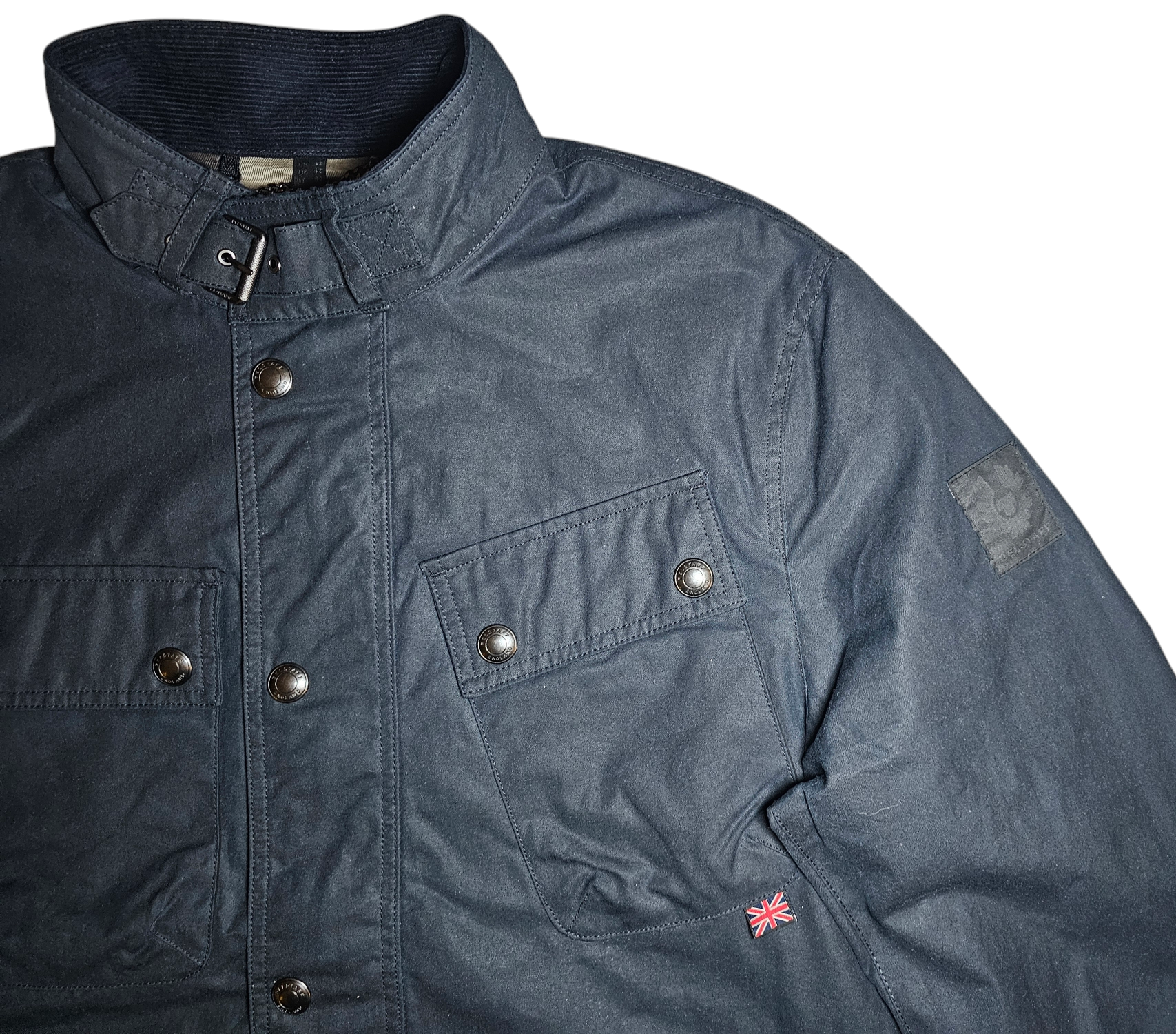 Belstaff Beat Jacket Deep Navy Lightweight Waxed Cotton Jacket