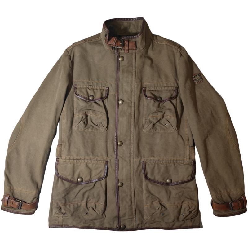 Belstaff Journey Mountain Field Canvas and Leather Jacket