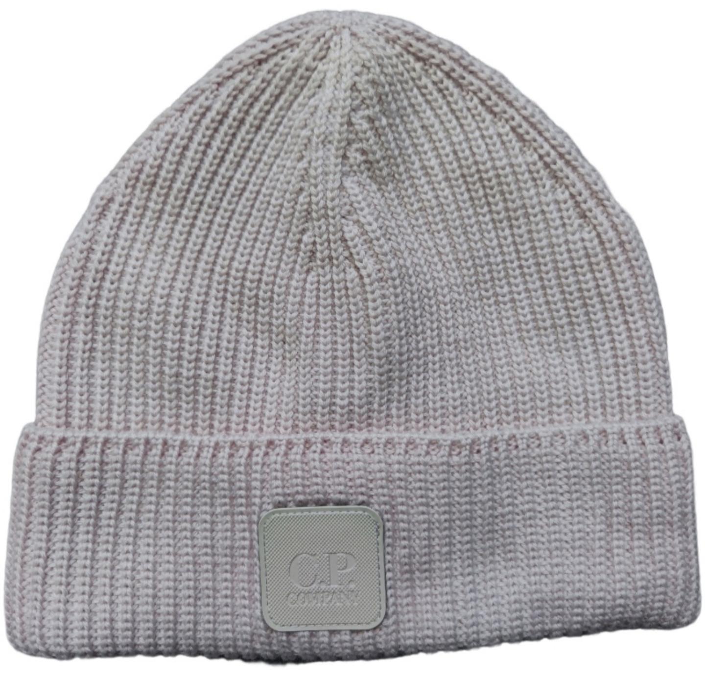 CP Company Light Grey Metropolis Wool Beanie Hat BF