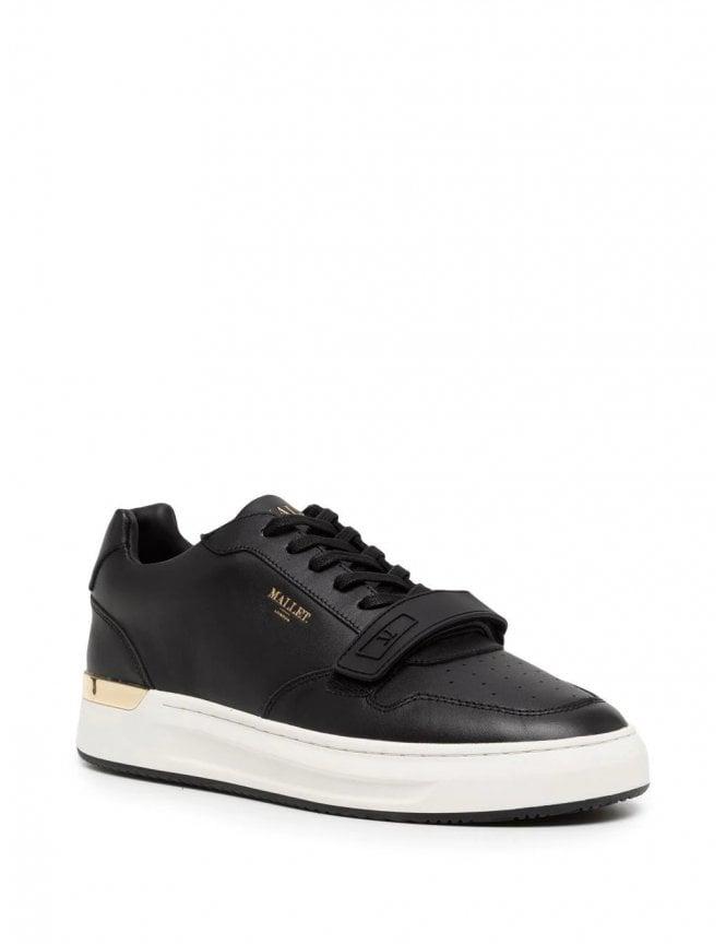 Mallet Hoxton Wing Black Leather Trainers