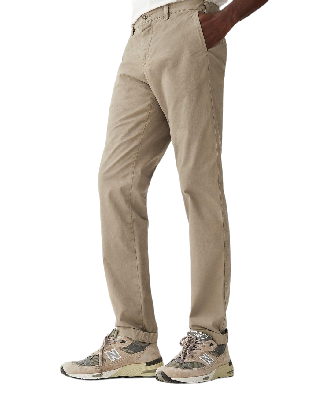 Belstaff Officer Chinos Sunbleached Khaki Beige Trousers