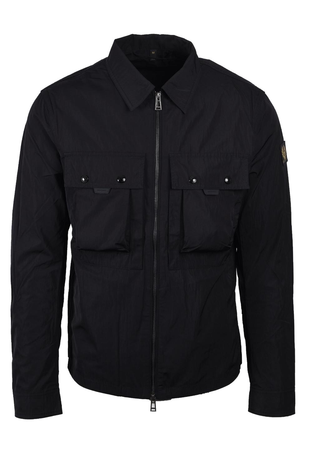 Belstaff Tactical Black Crinkle Overshirt Shackett Jacket