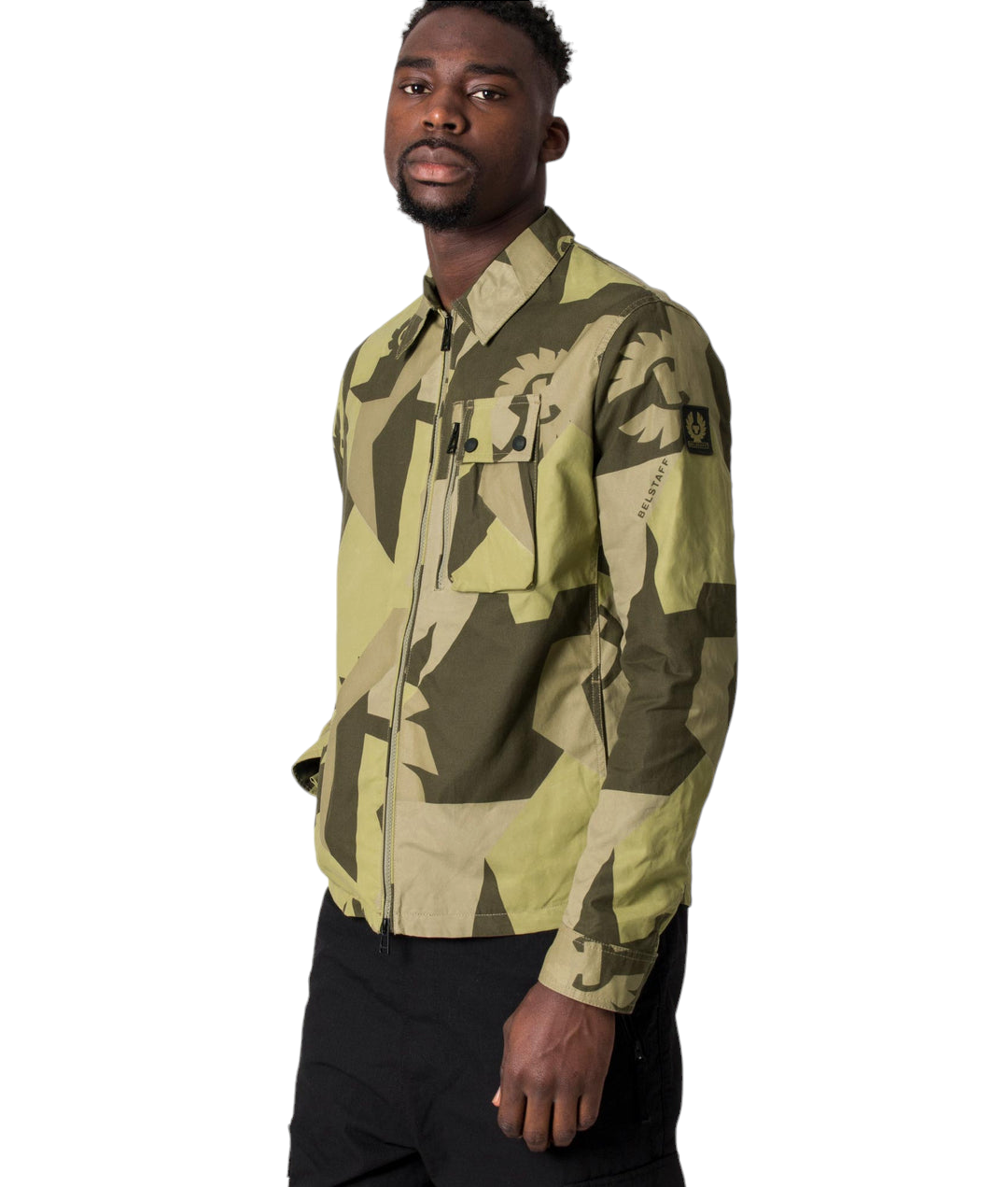 Belstaff Wax Fragment Phoenix Rail Lime Yellow Overshirt Shackett