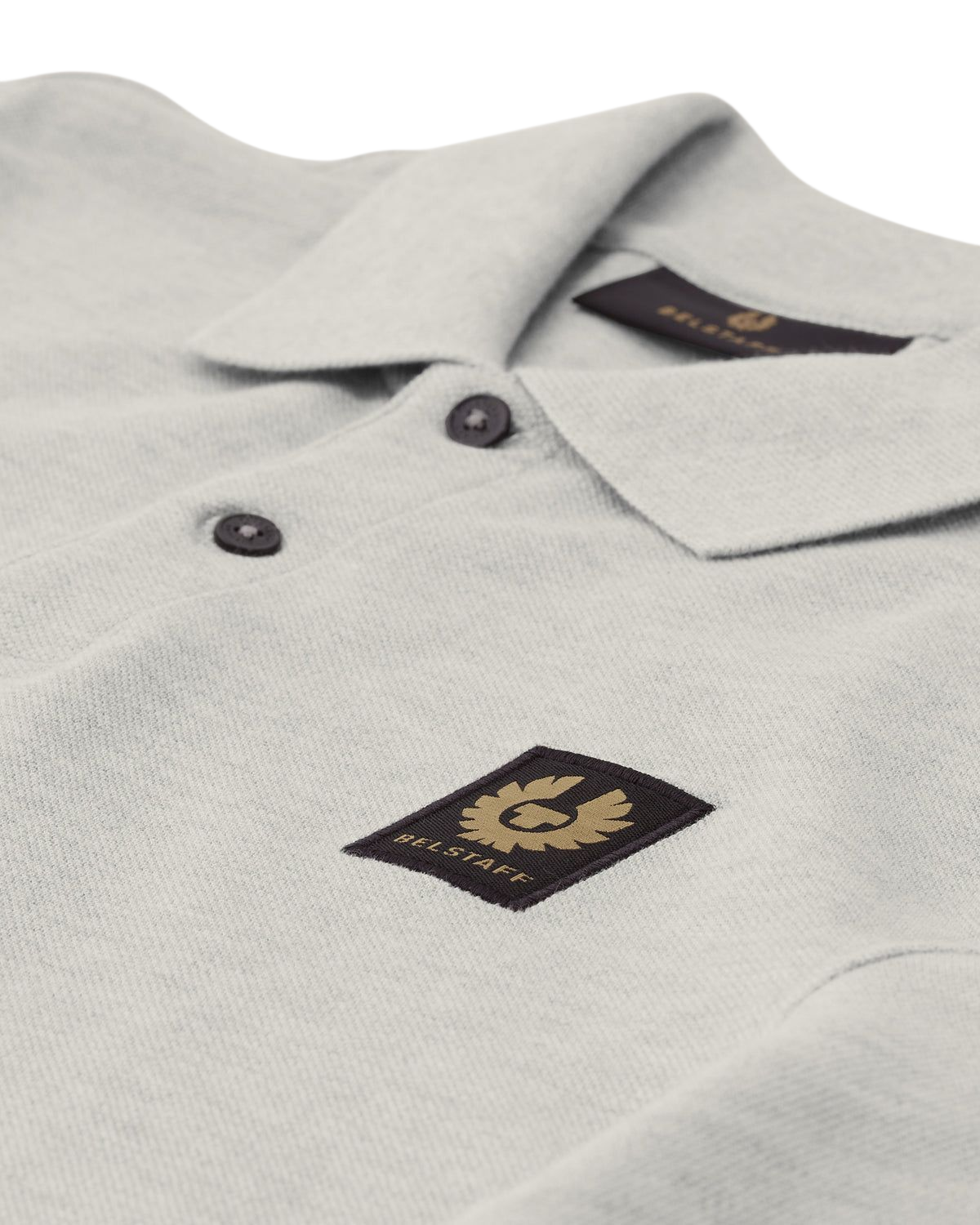 *Belstaff Patch Short Sleeve Polo Old Silver Heather