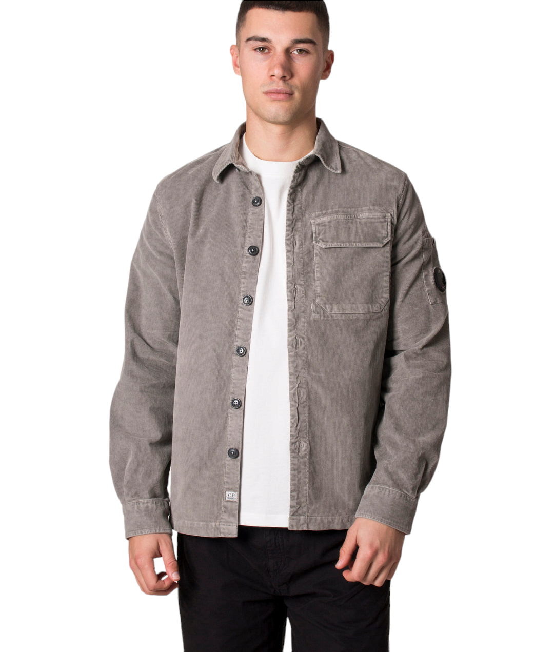 C.P Company Lens Corduroy Overshirt Grey Black Friday